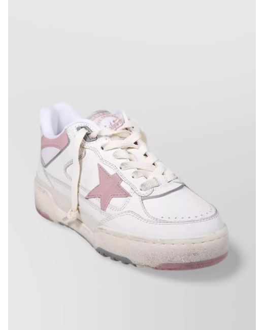 Golden Goose Deluxe Brand Pink Leather Low-Top Sneakers