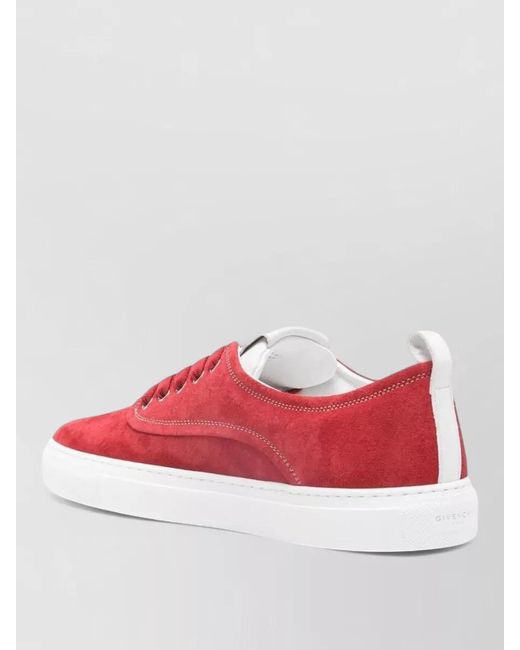 Givenchy Red Leather Low-Top Sneakers for men