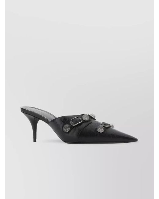 Balenciaga Black Leather Mules