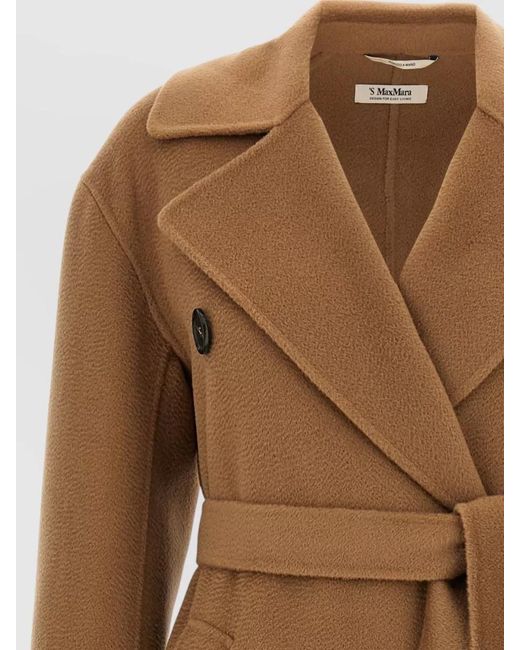 Max Mara Natural Cashmere Double-Breasted Long Coat