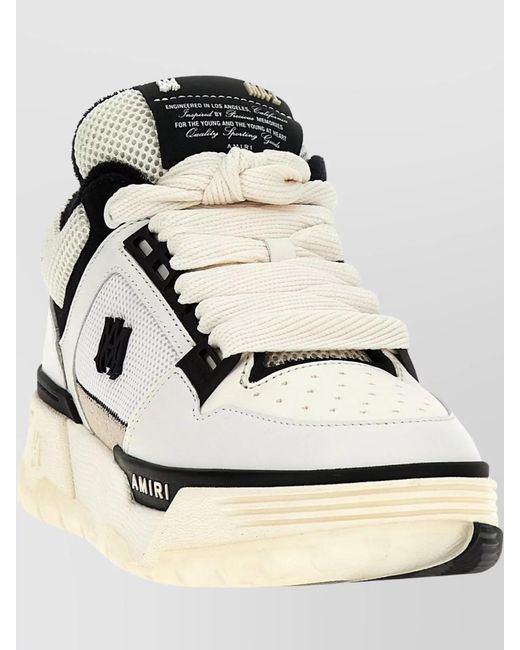 Amiri Metallic 'Padded Collar' Sneakers With Perforated Toe for men