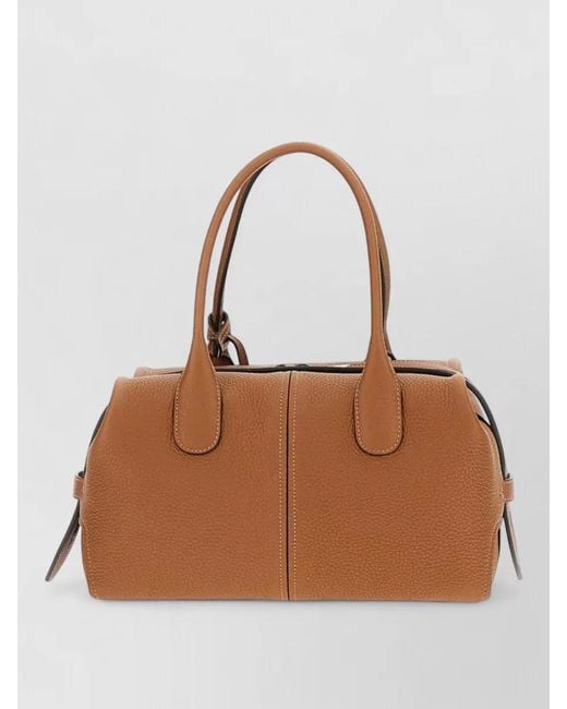 Tod's Brown Small Leather Shoulder Bag Detachable Strap