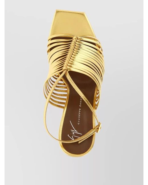 Giuseppe Zanotti Metallic Leather Savoia Sandals