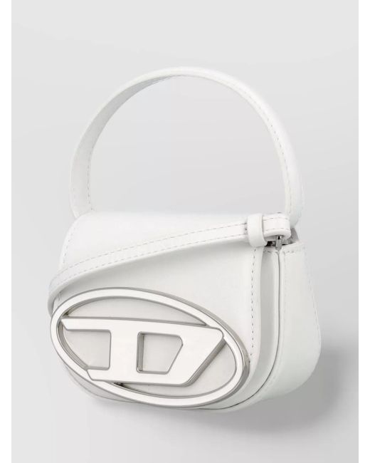 DIESEL White 1Dr Xs Leather Crossbody Bag