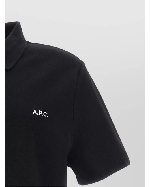 A.P.C. Black Cotton Standard Polo Shirt for men