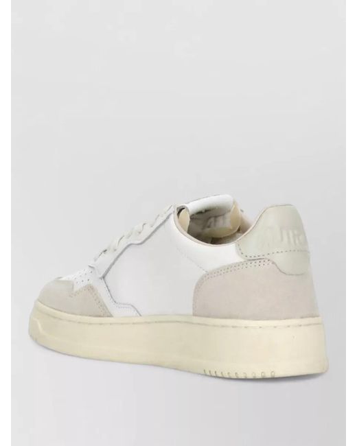 Autry White Leather Low-Top Sneakers