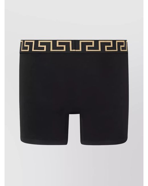 Versace Black Stretch Cotton Boxer Briefs for men