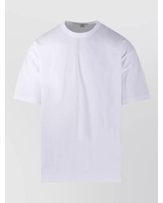 Comme des Garçons White Short Sleeve Crew Neck Cotton T Shirt for men