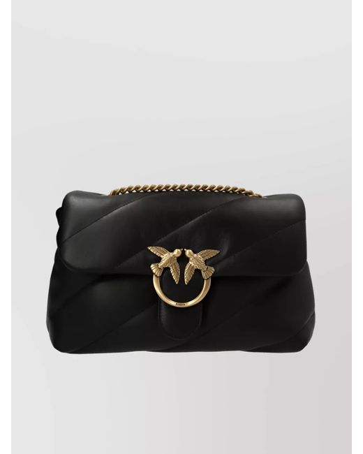 Pinko Black Love Bag Puff Leather Shoulder Bag
