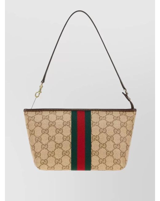 Gucci White Chain Wallet Shoulder Strap Tone Hardware