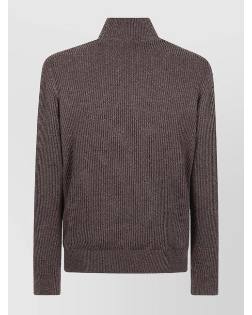 Brunello Cucinelli Brown Bomber Jacket for men