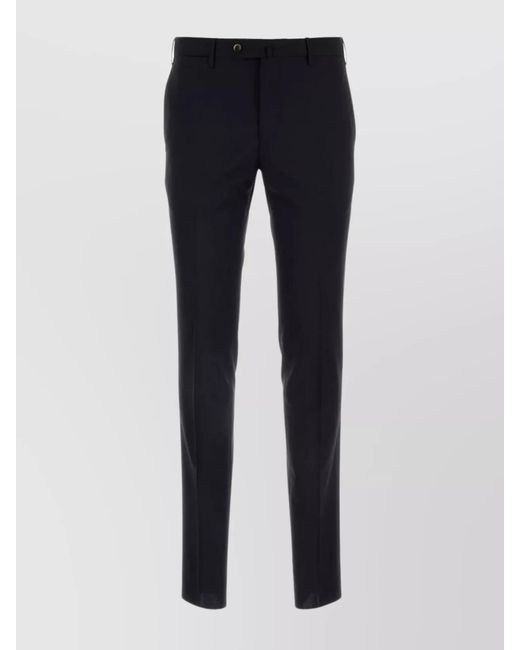 PT Torino Blue Central Pleated Wool Pant for men