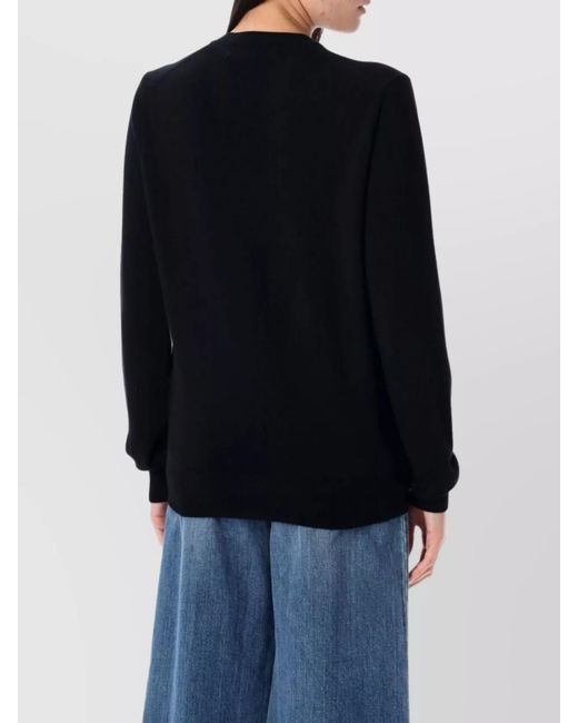 COMME DES GARÇONS PLAY Blue Wool Slim-Fit Crewneck Cardigan
