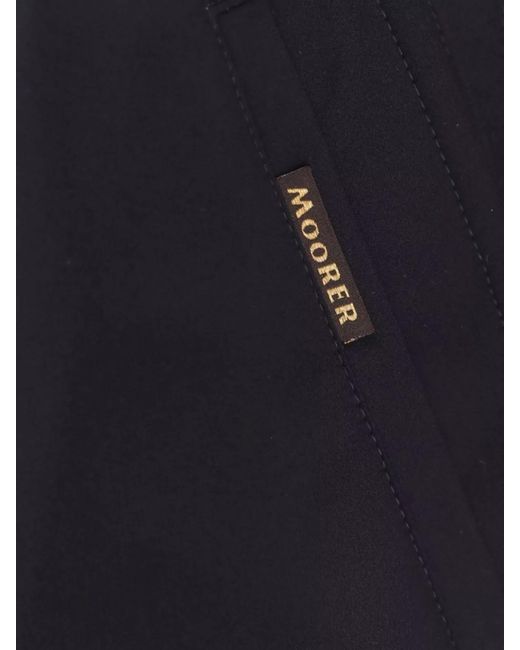 Moorer Blue Double-Breasted Technical Blazer for men
