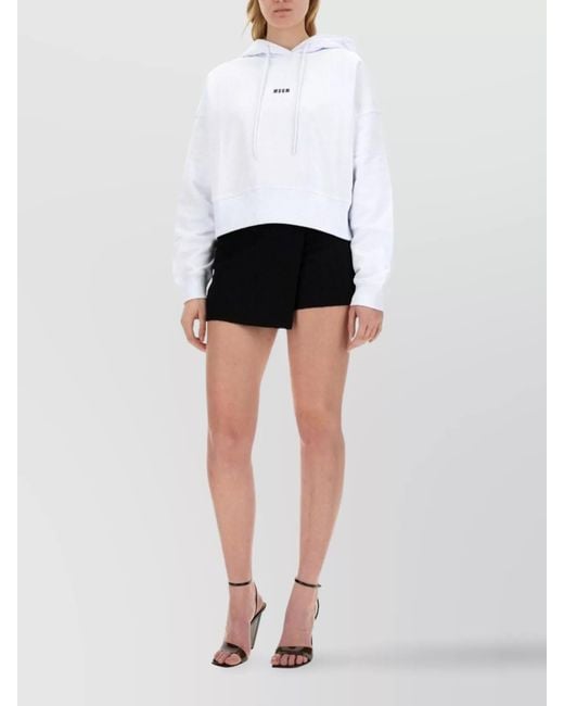 MSGM Black Logo Cotton Sweatshirt