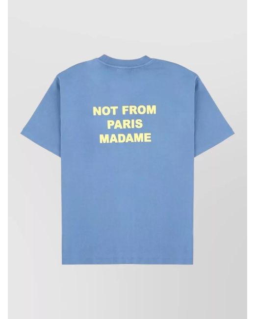 Drole de Monsieur Blue Relaxed-Fit T-Shirt for men