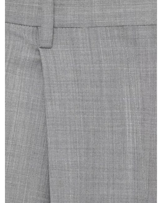 Fabiana Filippi Gray Wide Leg Pleated Trousers Light Point Detail