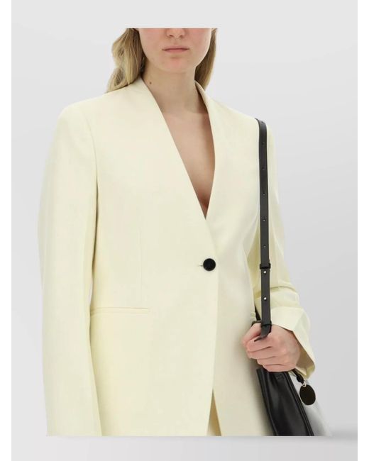 Jil Sander Natural Wool Tailored Blazer