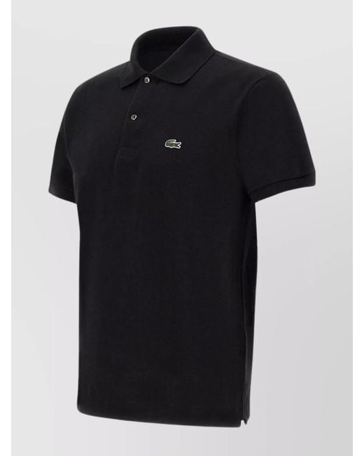 Lacoste Black Cotton Piqué Classic-Fit Short-Sleeve Polo Shirt for men