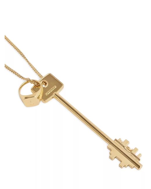 Rabanne White Brass Key Necklace