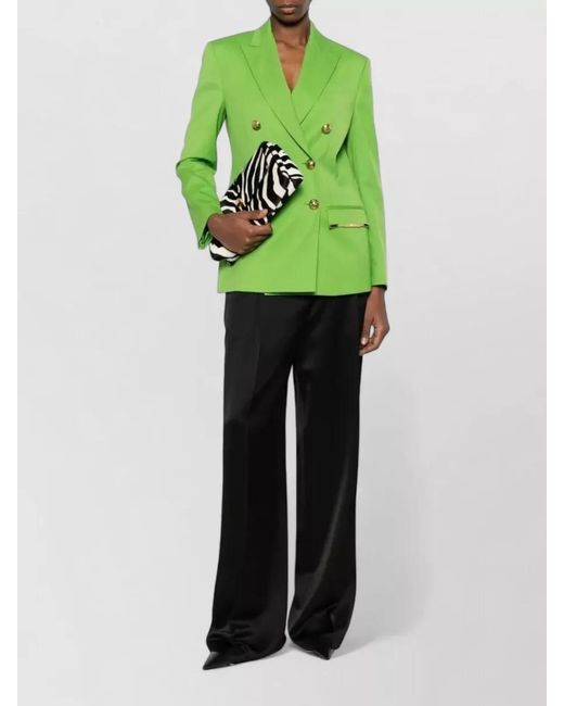 Elisabetta Franchi Green Wool Blazer