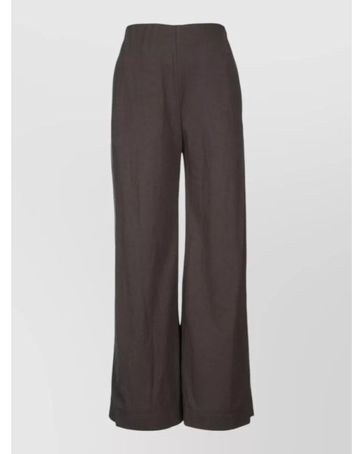 Harris Wharf London Brown High Waist Wide Leg Trousers Rayon