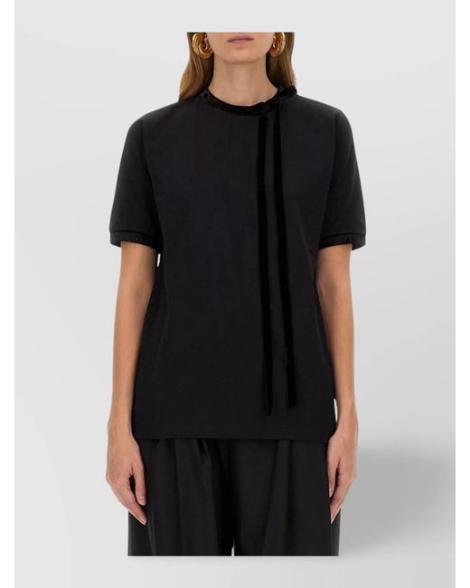 Nina Ricci Black Cotton T-Shirt