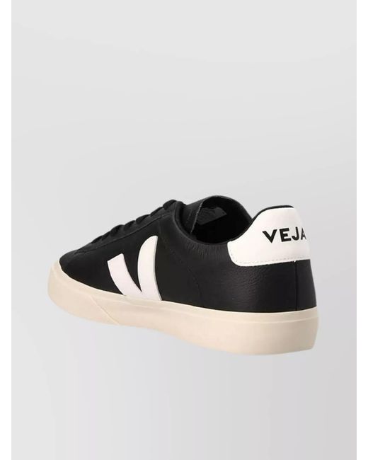 Veja Black Leather Low-Top Sneakers