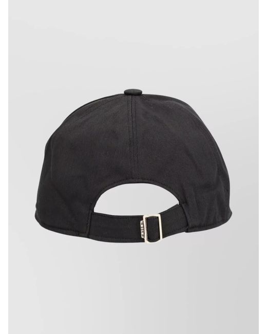 MSGM Black Cotton Baseball Cap for men