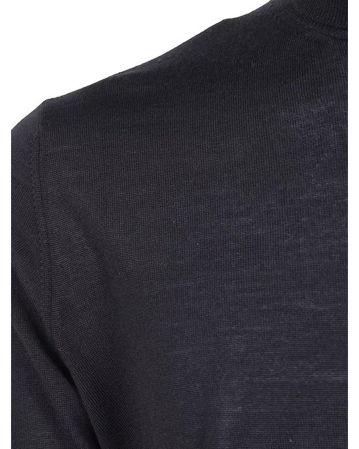 Filippo De Laurentis Blue Wool Turtleneck Jumper for men