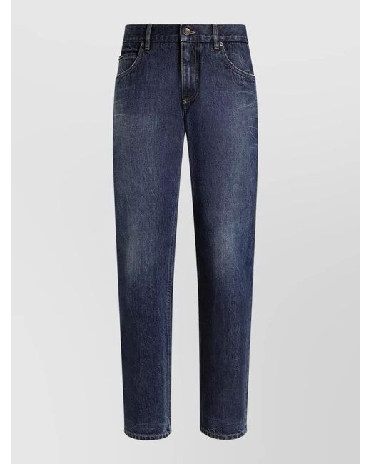 Dolce & Gabbana Blue Denim Straight-Leg Jeans for men