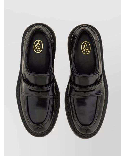 Ash Black Leather Loafers