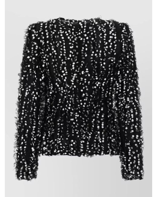 Nina Ricci Black Polka Dot Embroidered Jacket