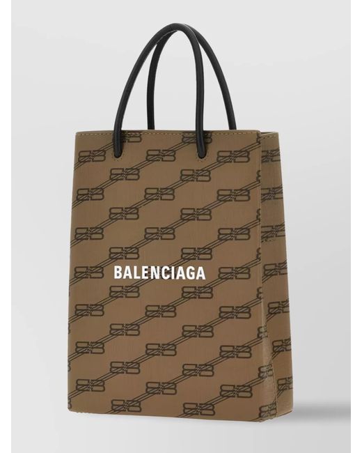 Balenciaga Brown Printed Canvas Phone Case
