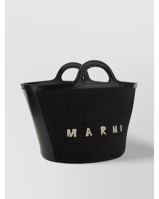 Marni Black Tropicalia Small Tote Bag