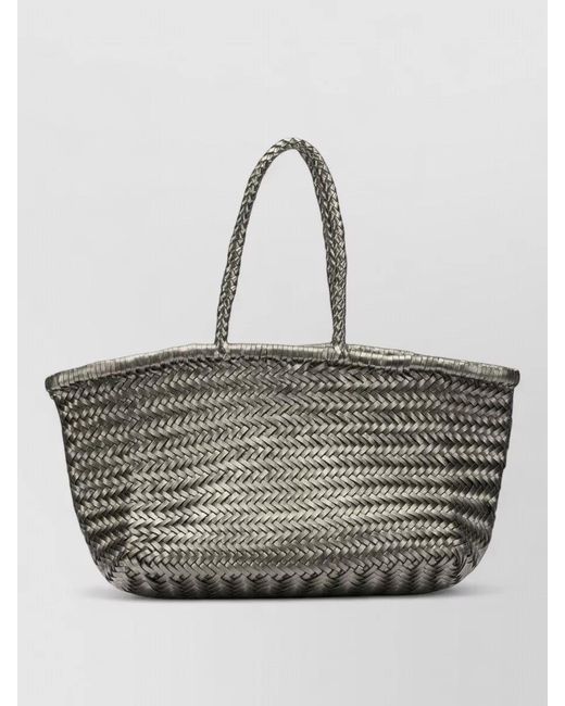 Dragon Diffusion Gray Leather Shoulder Bag