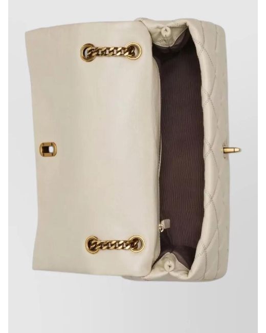 Marc Jacobs Natural Leather Shoulder Bag Chain Strap Top Handle