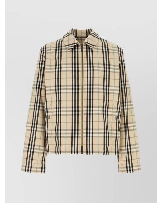Burberry White Vintage Check Cotton Jacket for men