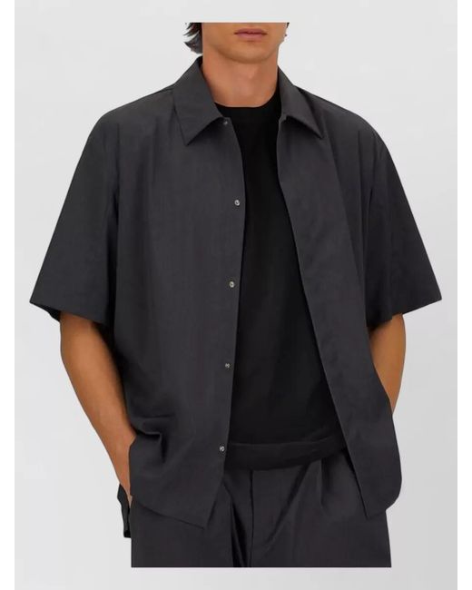 Herno Black Stretch Cotton Jersey T Shirt Crew Neck for men