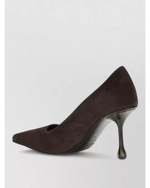 Jimmy Choo Brown Leather Pointed-Toe Pumps