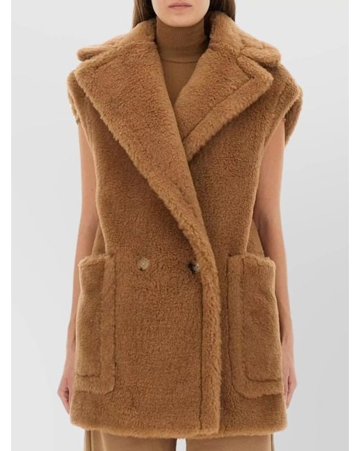 Max Mara Brown Silk Camel Vest