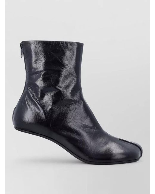 MM6 by Maison Margiela Black Leather Ankle Boots