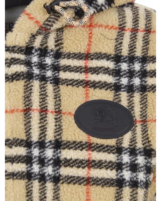 Burberry Multicolor Fiona Hooded Check Jacket Elastic Cuffs