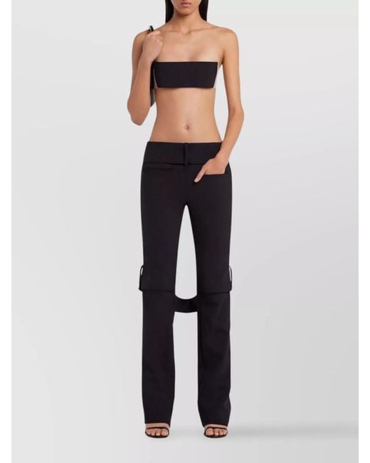 Courreges Multicolor Two-Tone Bandeau Top