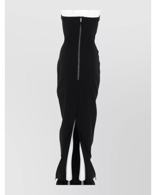 Rick Owens Black Strapless Gown