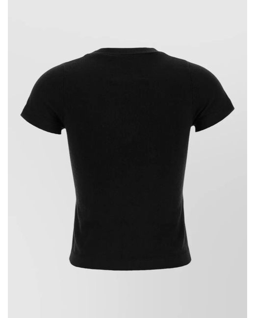 Extreme Cashmere Black N292 America Short Sleeve Crew Neck T Shirt