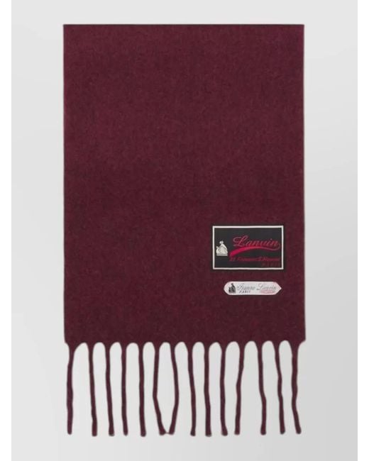 Lanvin Purple Alpaca Wool Scarf for men
