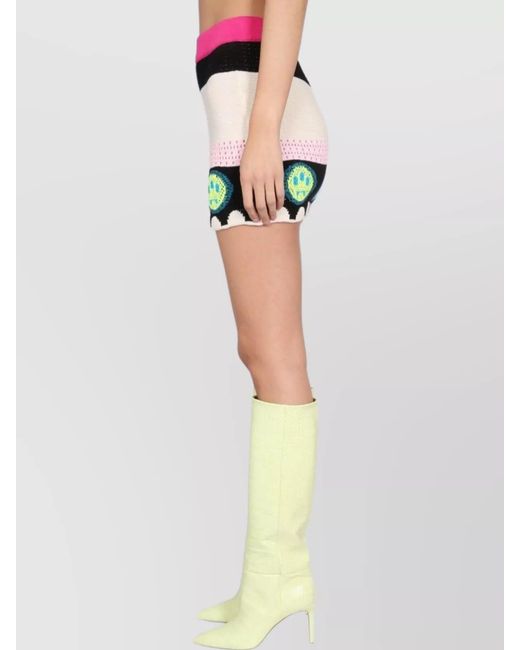 Barrow Multicolor Cotton Knit Mini Skirt