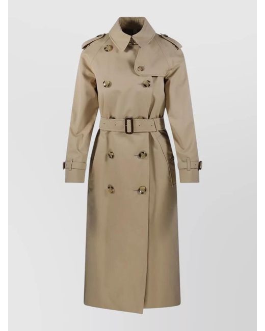 Burberry Natural Waterloo Trench Coat Belted Waist