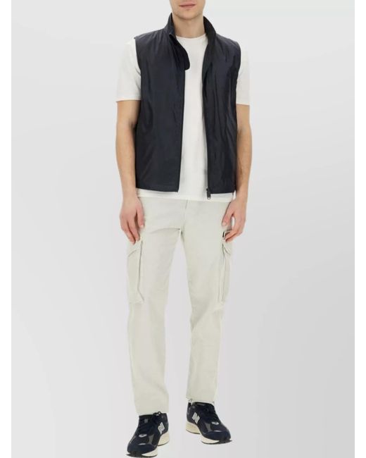Aspesi White Cotton Straight-Leg Trousers for men